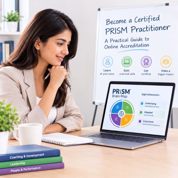 Coach reviewing PRISM Brain Map